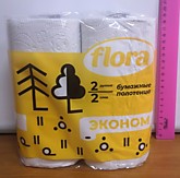 Полотенца бумажные Флора 2-сл. 2шт (12)